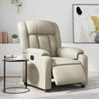 Vidaxl fauteuil elektrisch verstelbaar kunstleer crèmekleurig
