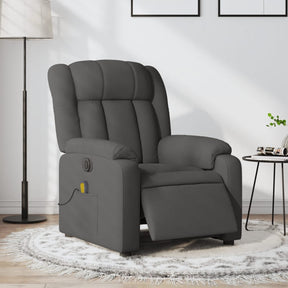 Vidaxl massagestoel elektrisch verstelbaar stof donkergrijs