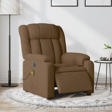 Vidaxl massagestoel elektrisch verstelbaar stof bruin
