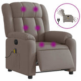 Vidaxl massagestoel elektrisch verstelbaar stof taupe