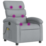 Vidaxl massagestoel met lichtgrijze stof