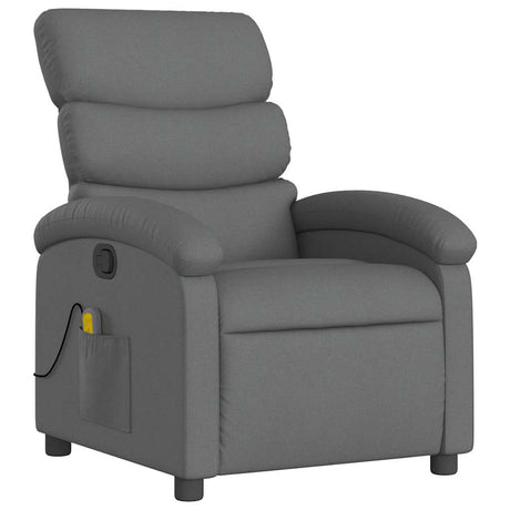 Vidaxl massagestoel in donkergrijze stof