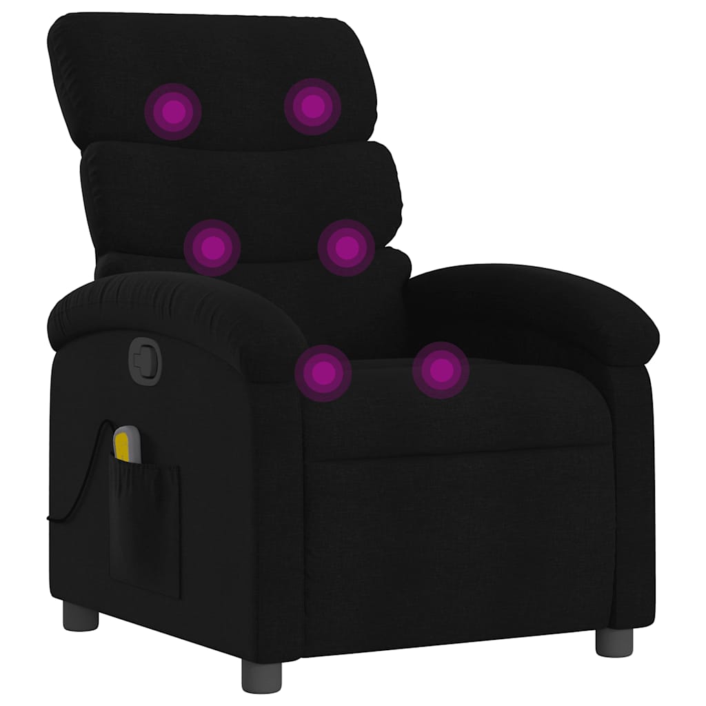 Vidaxl massagestoel met zwarte stof