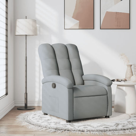 Vidaxl relaxfauteuil lichtgrijze stof