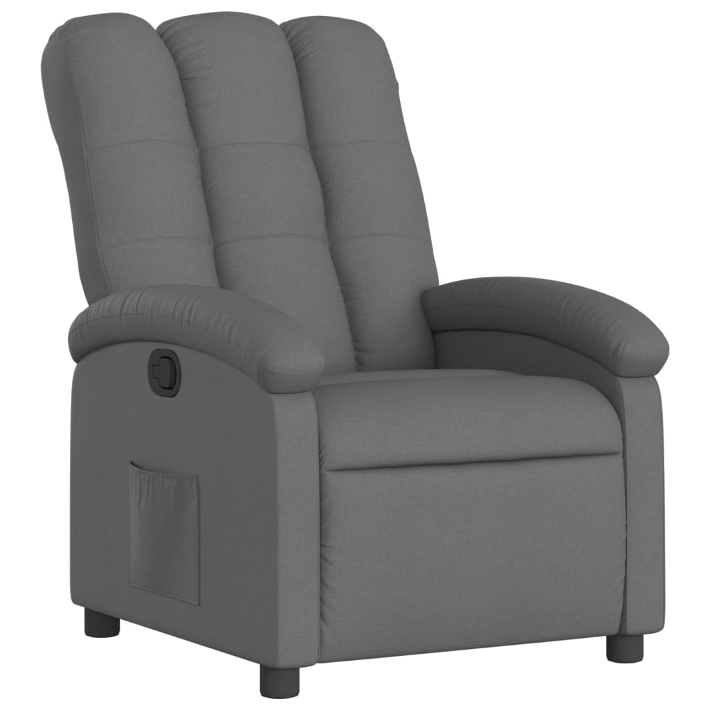 Vidaxl relaxfauteuil donkergrijze stof