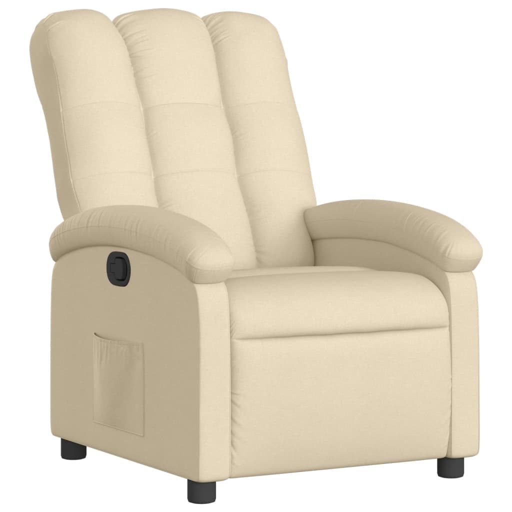 Vidaxl relaxfauteuil crème stof