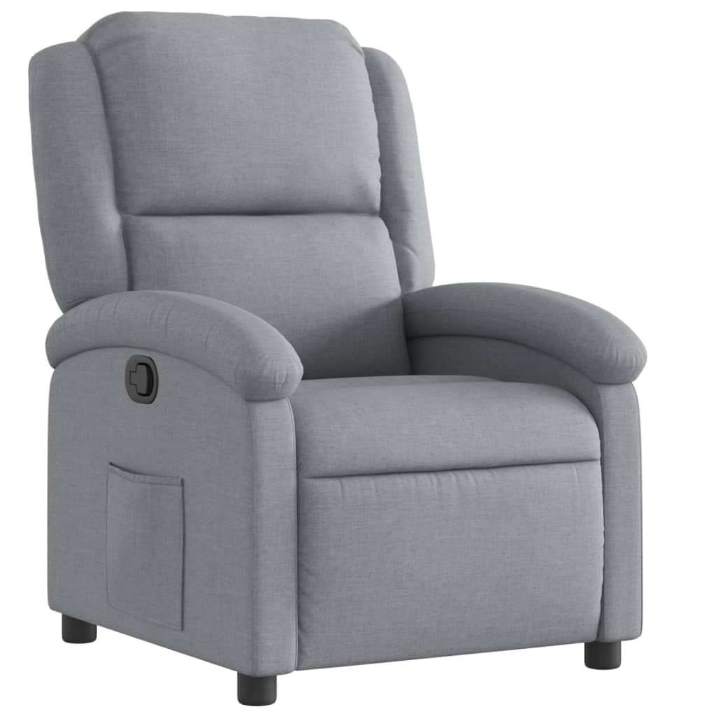 Vidaxl relaxfauteuil lichtgrijze stof