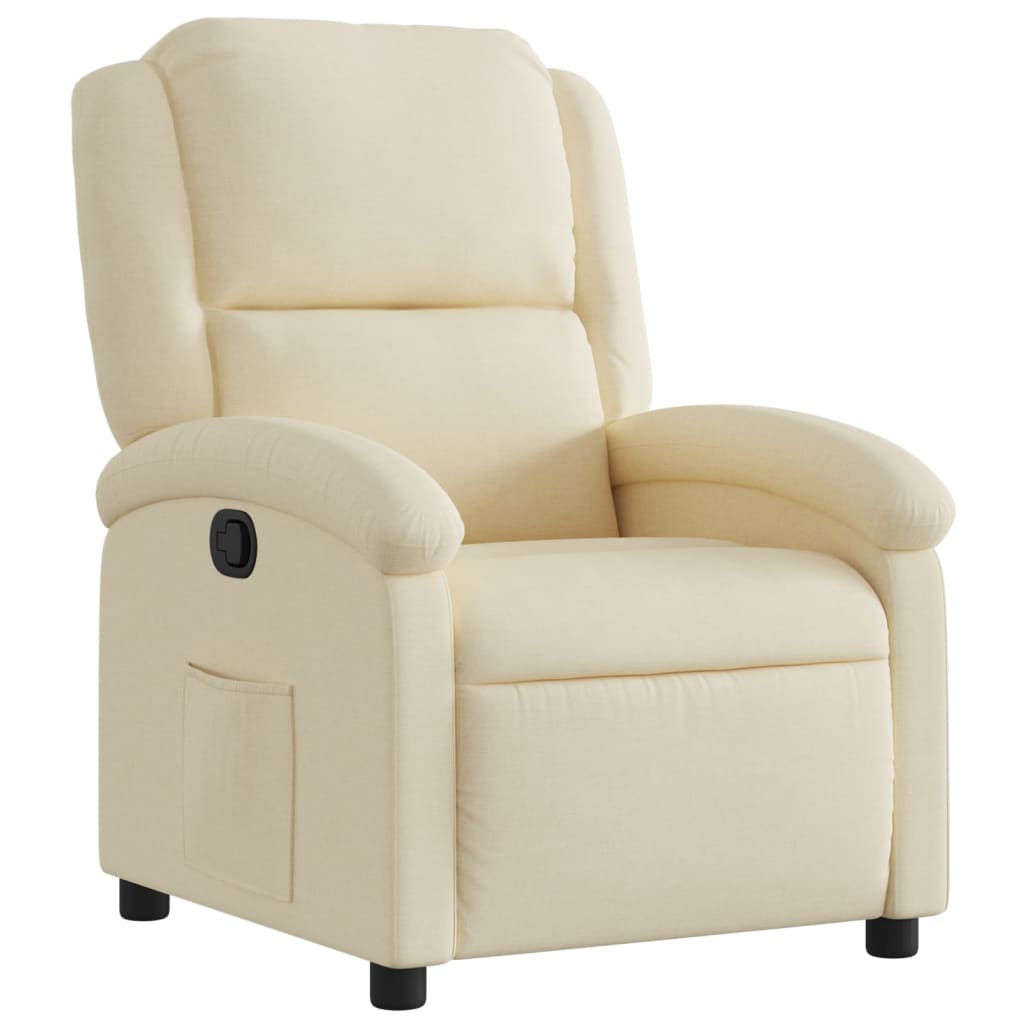Vidaxl relaxfauteuil crème stof