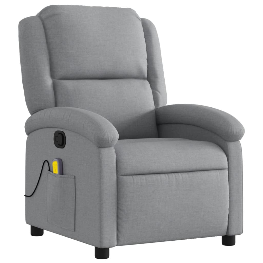 Vidaxl massagestoel met lichtgrijze stof