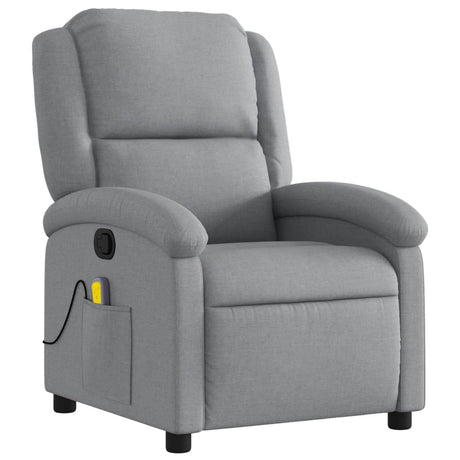 Vidaxl massagestoel met lichtgrijze stof