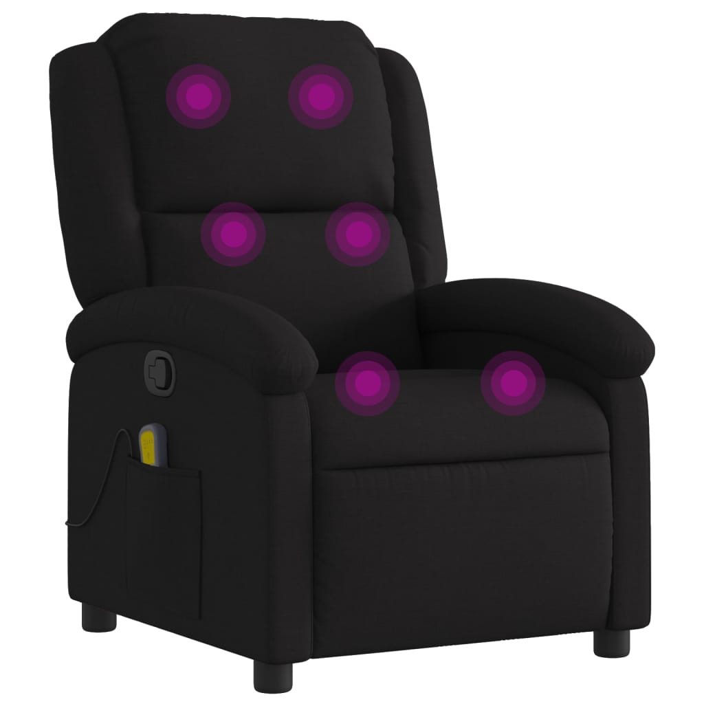 Vidaxl massagestoel met zwarte stof