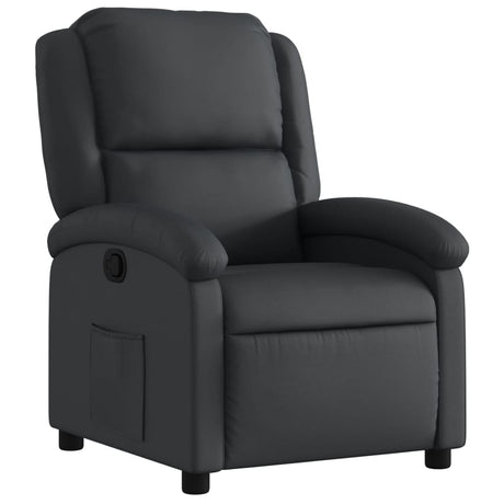 Vidaxl relaxfauteuil zwart echt leer