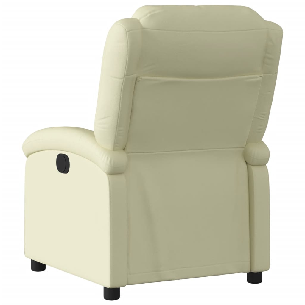 Vidaxl relaxfauteuil crèmekleurig echt leer