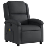 Vidaxl massagestoel van echt leer, zwart