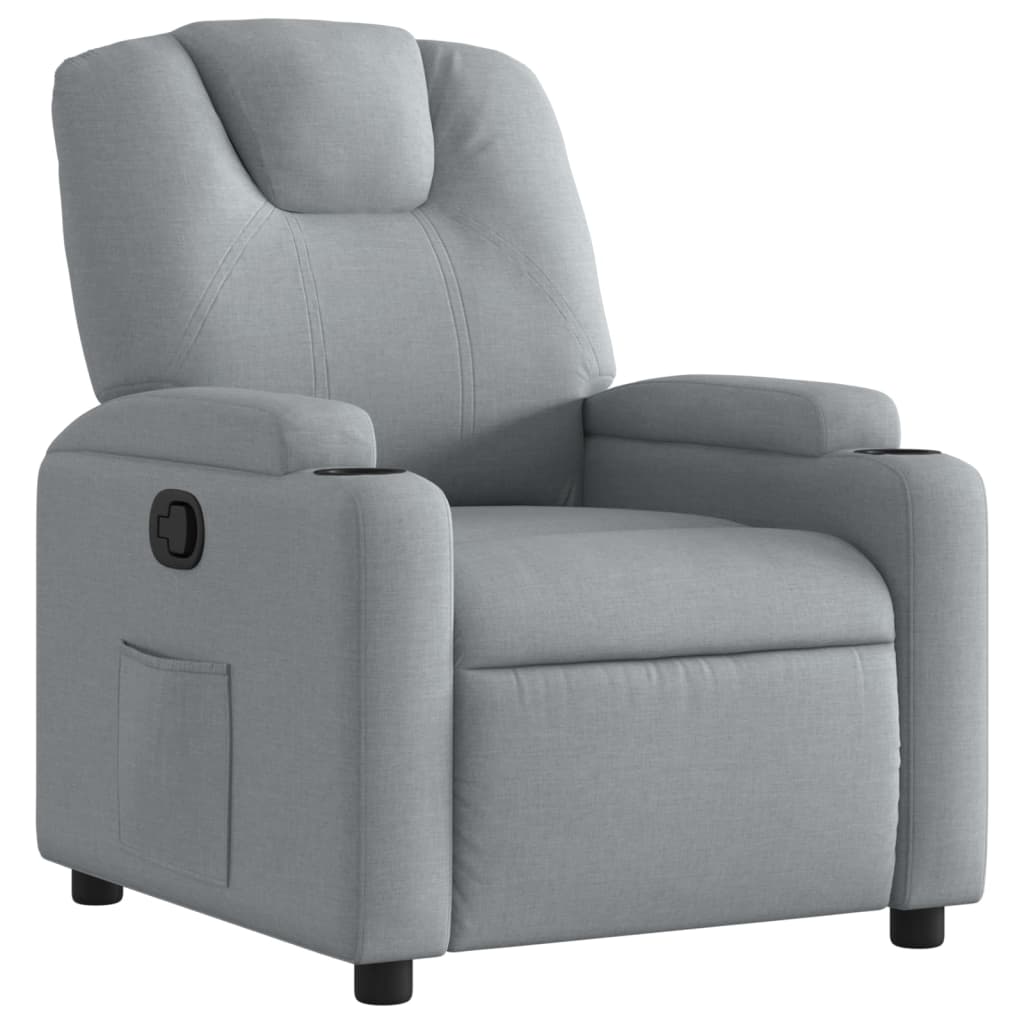 Vidaxl relaxfauteuil lichtgrijze stof