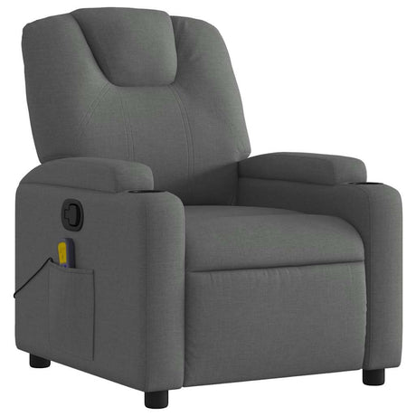 Vidaxl massagestoel in donkergrijze stof