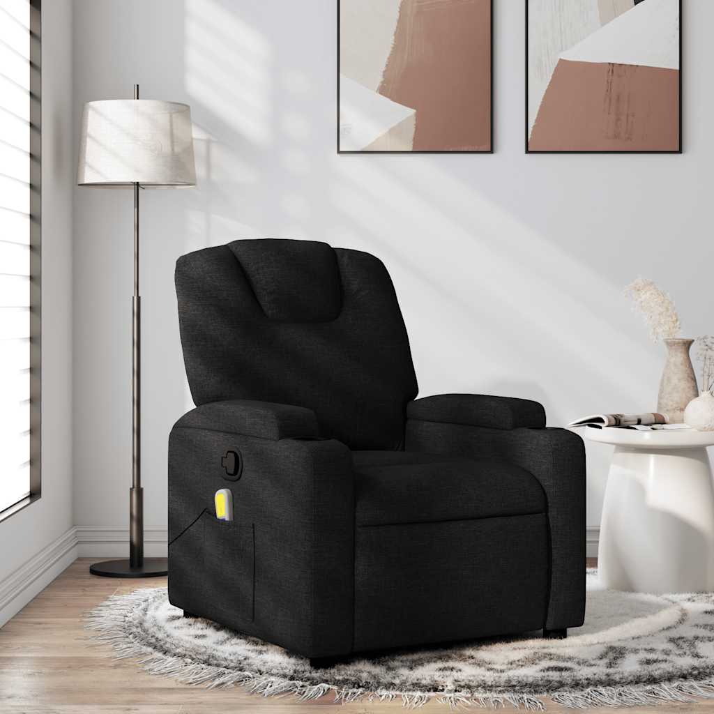 Vidaxl massagestoel met zwarte stof