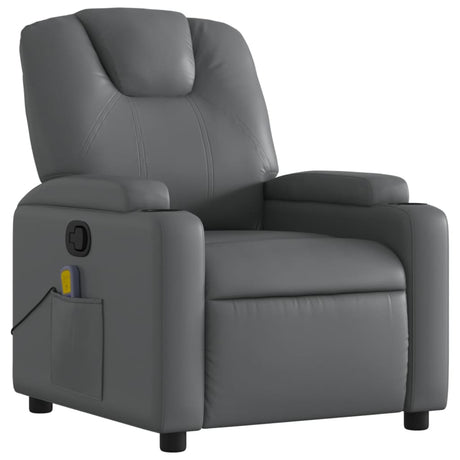 Vidaxl massagestoel van grijs kunstleer