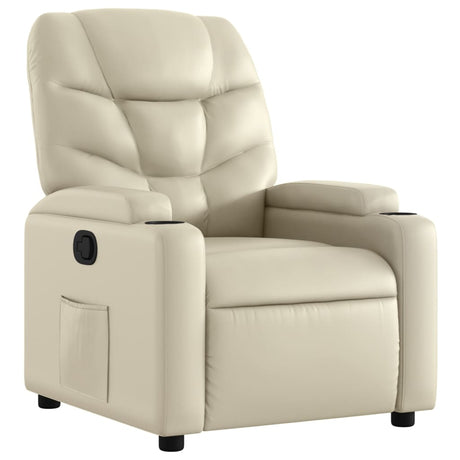 Vidaxl relaxfauteuil crème kunstleer