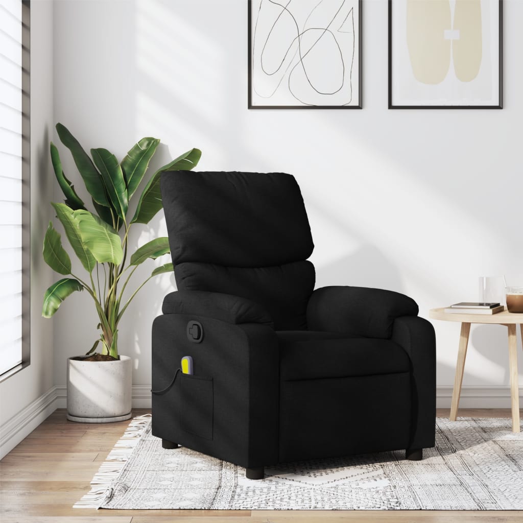 Vidaxl massagestoel met zwarte stof