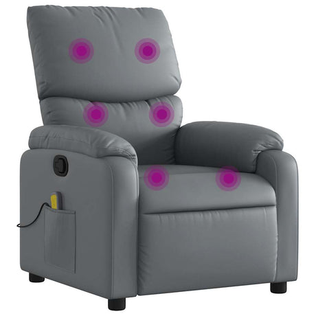 Vidaxl massagestoel van grijs kunstleer