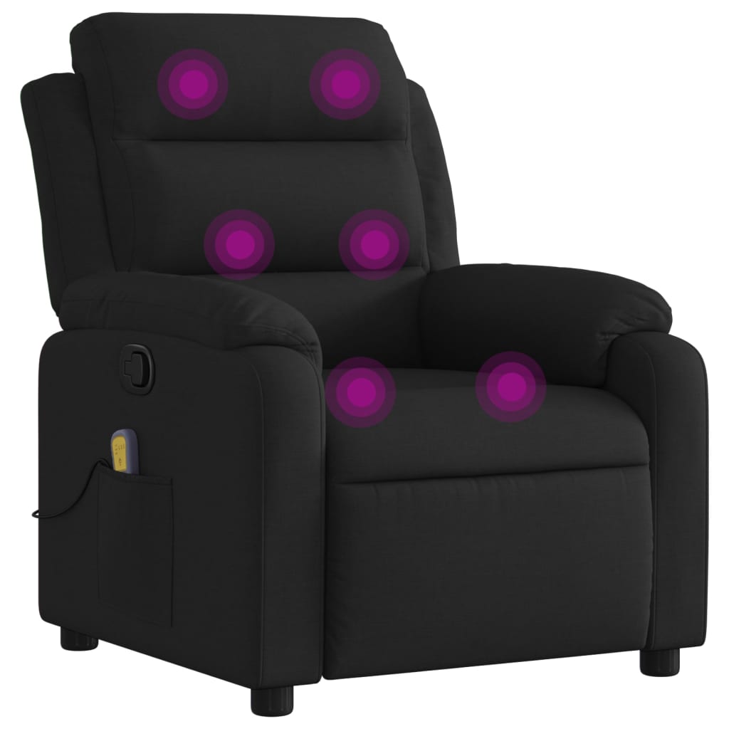 Vidaxl massagestoel met zwarte stof