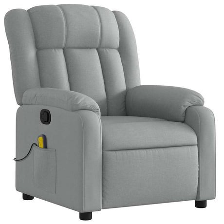 Vidaxl massagestoel met lichtgrijze stof