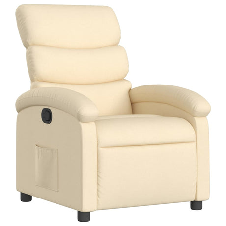 Vidaxl relaxfauteuil crème stof