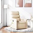 Vidaxl massagestoel met crèmekleurige stof