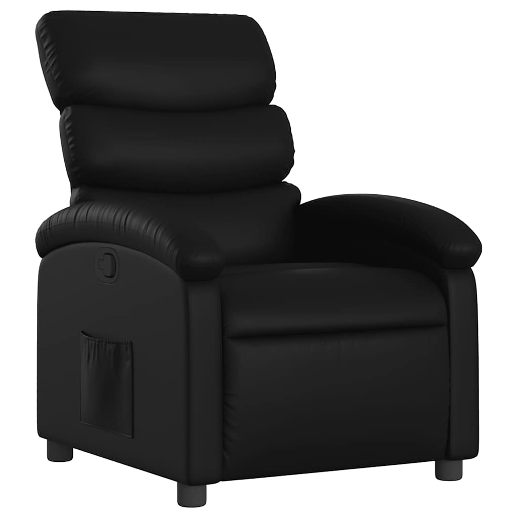 Vidaxl relaxfauteuil zwart kunstleer