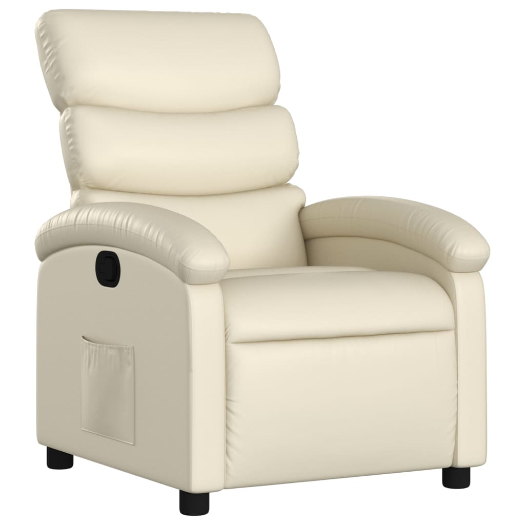 Vidaxl relaxfauteuil crème kunstleer