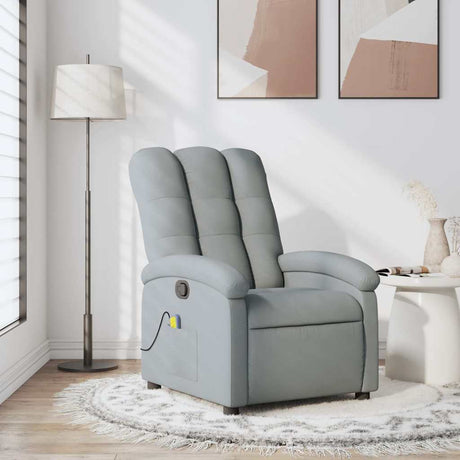 Vidaxl massagestoel met lichtgrijze stof