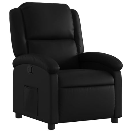 Vidaxl relaxfauteuil zwart kunstleer