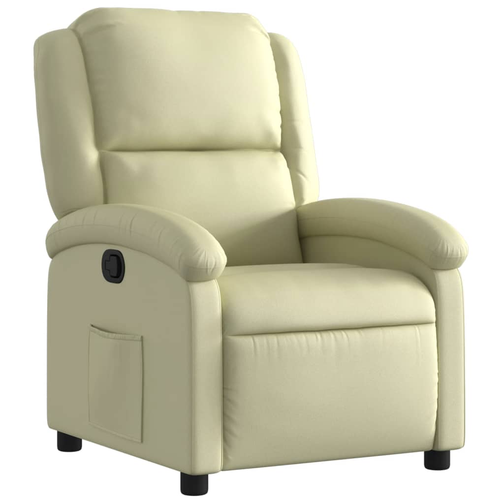 Vidaxl relaxfauteuil crèmekleurig echt leer
