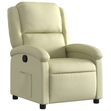 Vidaxl relaxfauteuil crèmekleurig echt leer