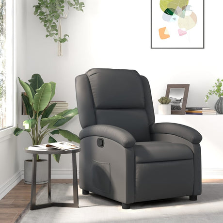 Vidaxl relaxfauteuil grijs echt leer