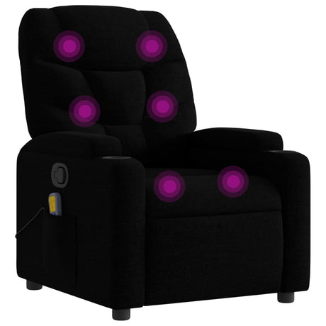 Vidaxl massagestoel met zwarte stof