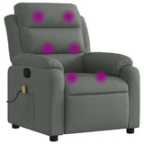Vidaxl massagestoel in donkergrijze stof