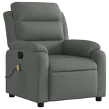 Vidaxl massagestoel in donkergrijze stof