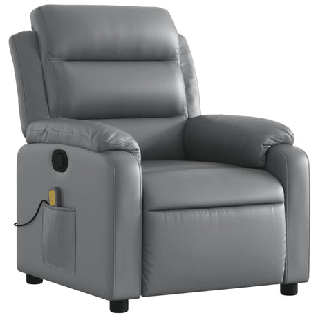 Vidaxl massagestoel van grijs kunstleer