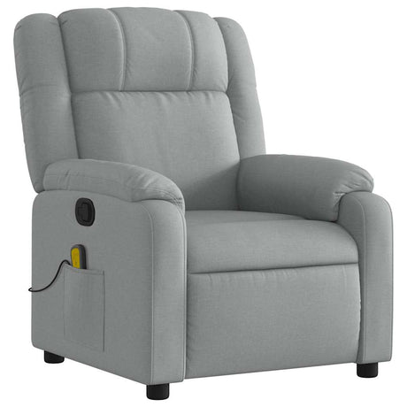 Vidaxl massagestoel met lichtgrijze stof