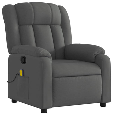 Vidaxl massagestoel in donkergrijze stof