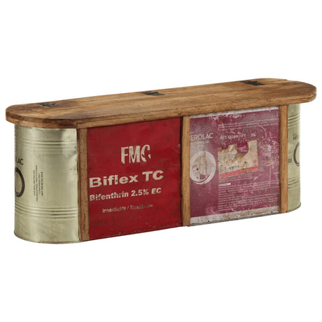 Vidaxl opbergbank dressoir 120x30x40 cm massief gerecycled hout