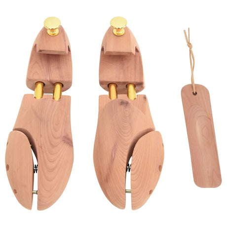 Vidaxl schoenspanner met schoenlepel eu 36-37 massief cederhout