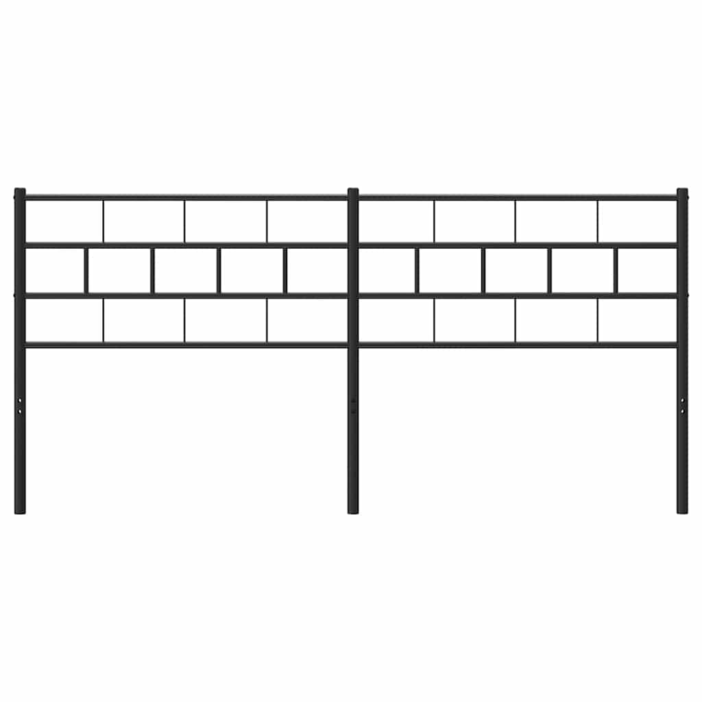 Vidaxl vervangend hoofdbord 160 cm metaal zwart