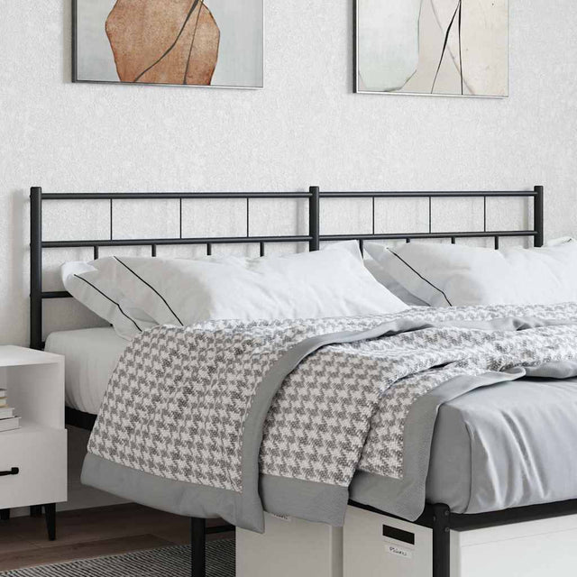 Vidaxl vervangend hoofdbord 160 cm metaal zwart
