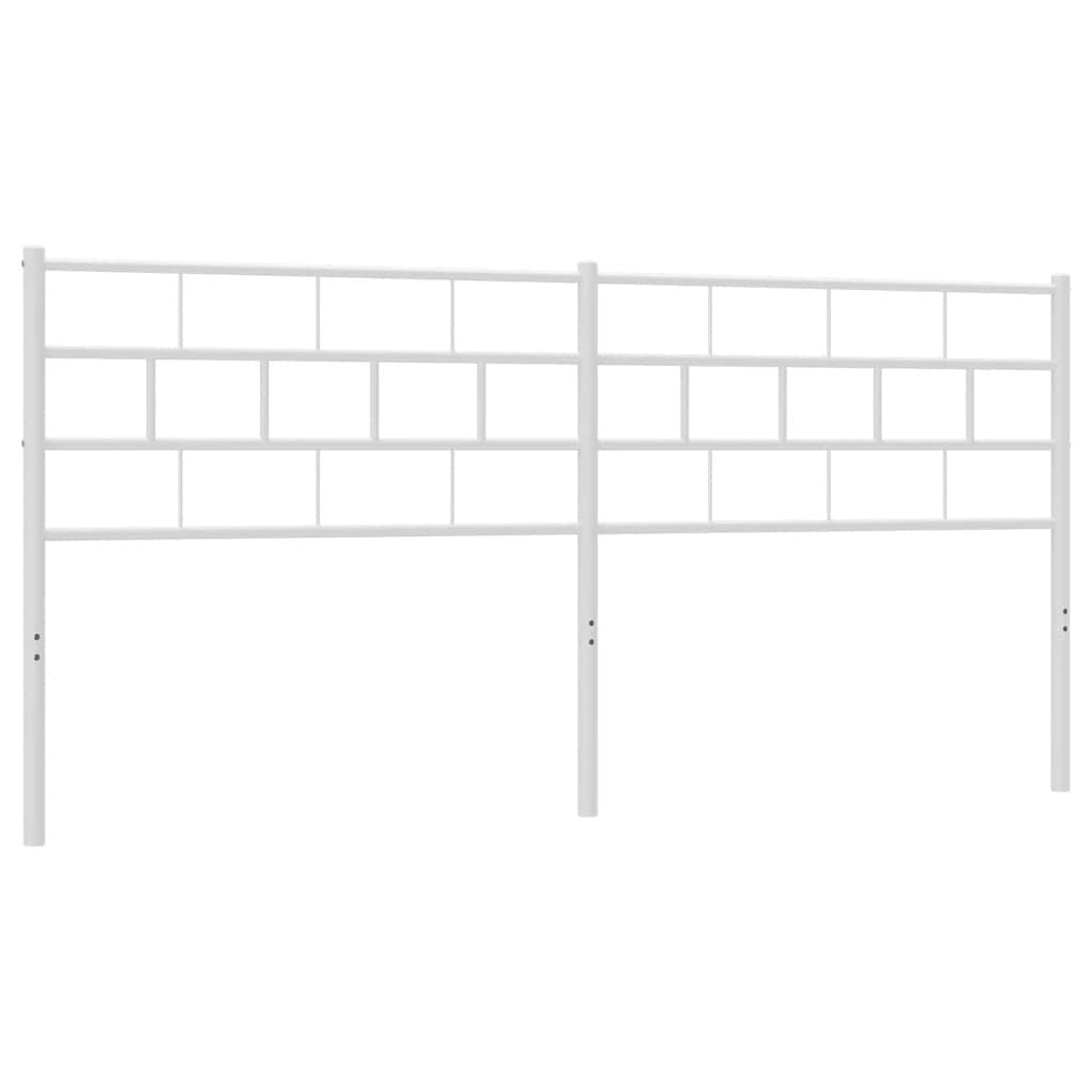 Vidaxl vervangend hoofdbord 200 cm metaal wit