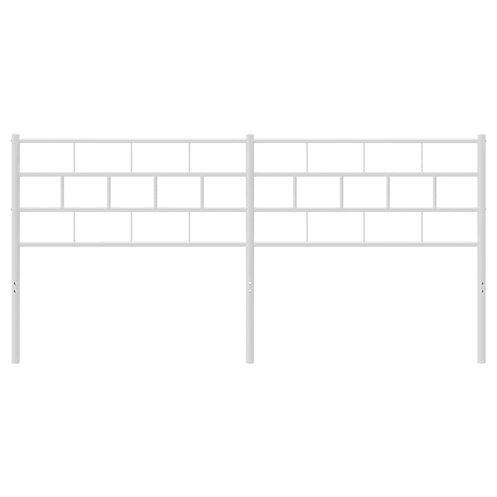 Vidaxl vervangend hoofdbord 200 cm metaal wit