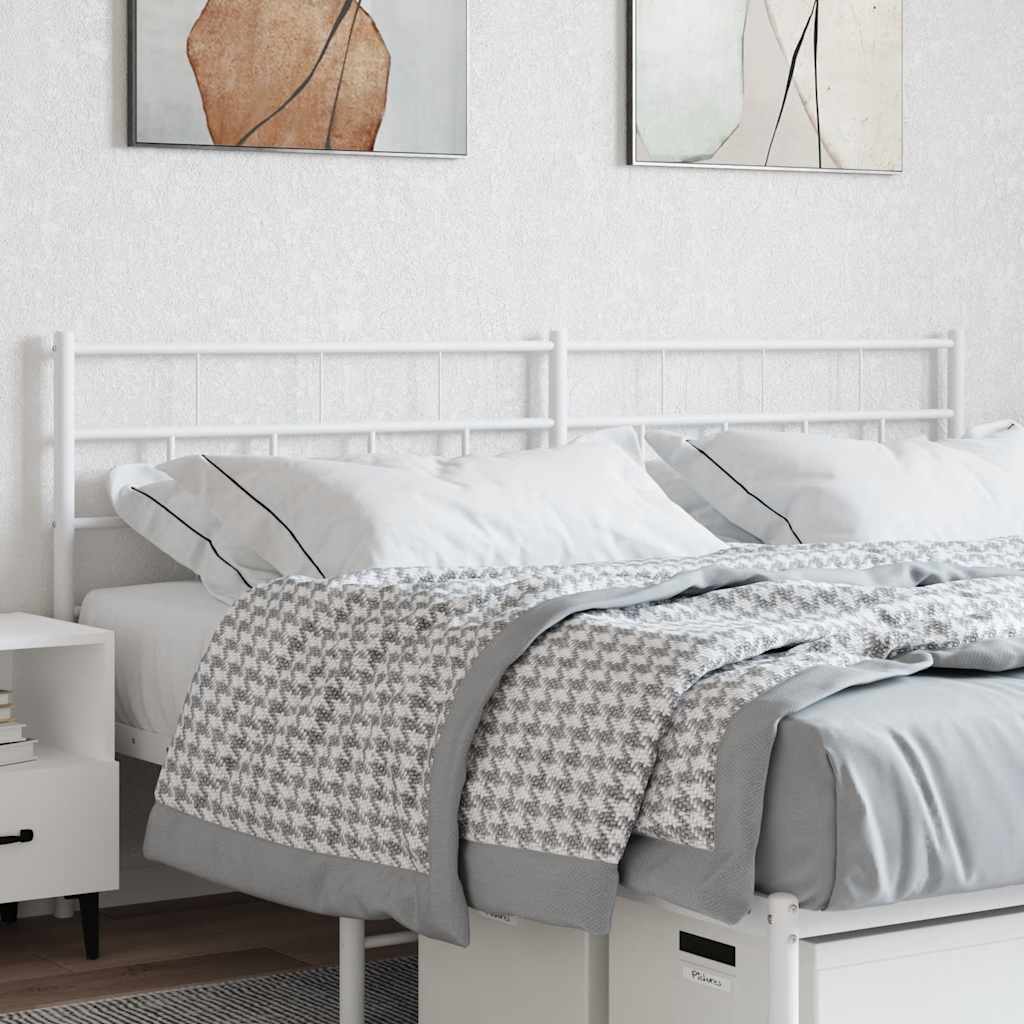 Vidaxl vervangend hoofdbord 200 cm metaal wit