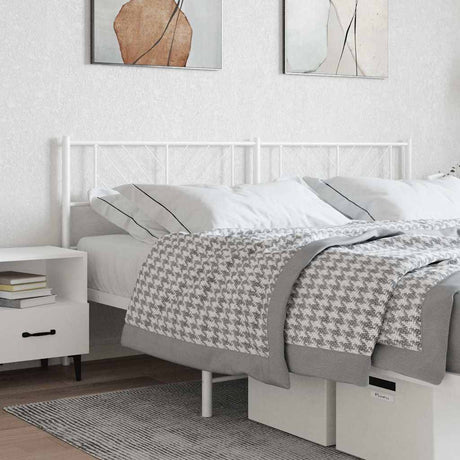 Vidaxl vervangend hoofdbord 200 cm metaal wit